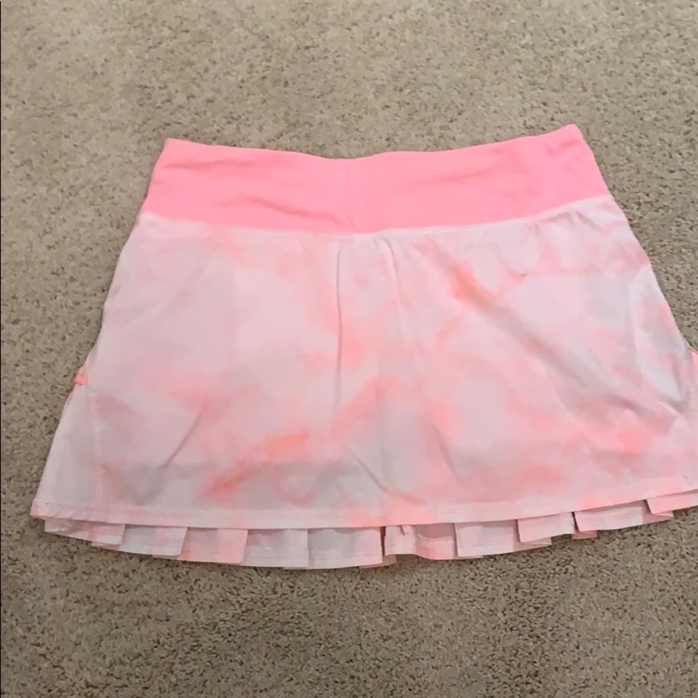 Pink and white tie dye lululemon skirt